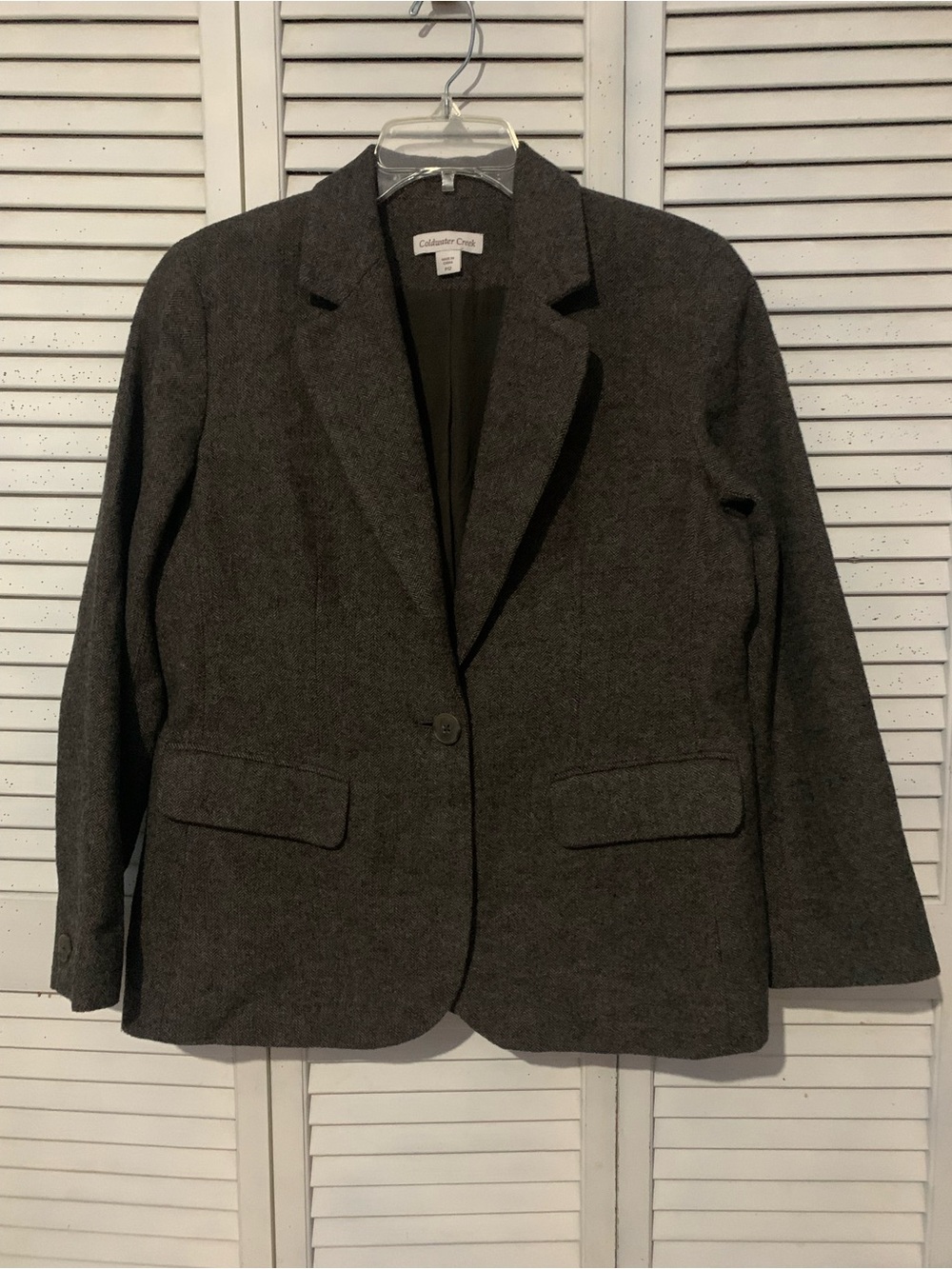 Coldwater Creek Gray Wool Blend Women’s Blazer Size 12